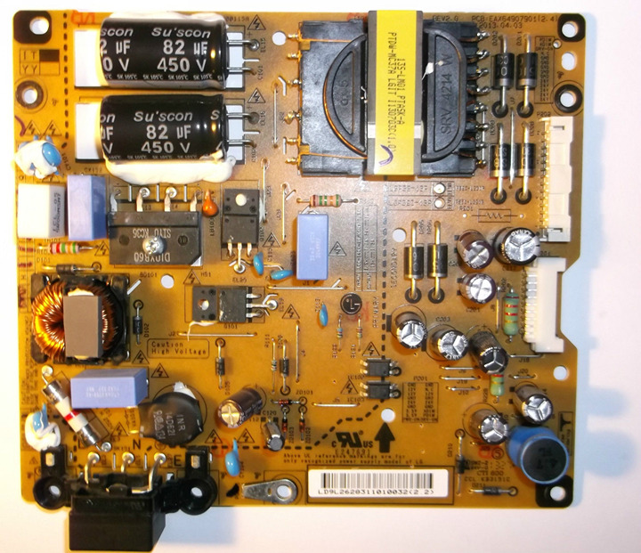 POWER SUPPLY BOARD EAX64907901(2.4) for tv LG tested - Click Image to Close